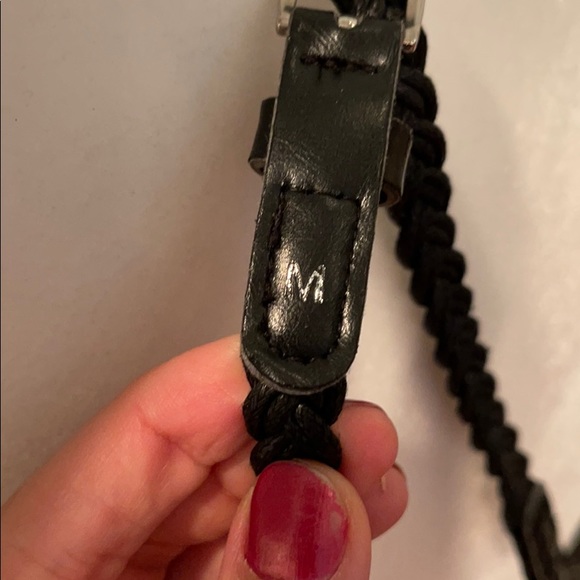 Braided Skinny Black Belt - Picture 4 of 7